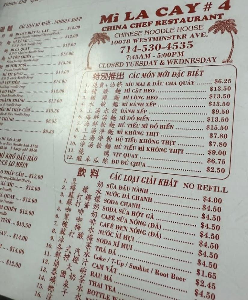 Mi La Cay Menu image 2